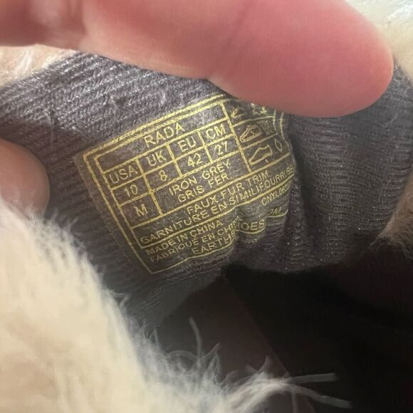 Earth Origins Rada Gray Ankle Winter Foots Fur Trim Top Size 10 - Picture 7 of 7